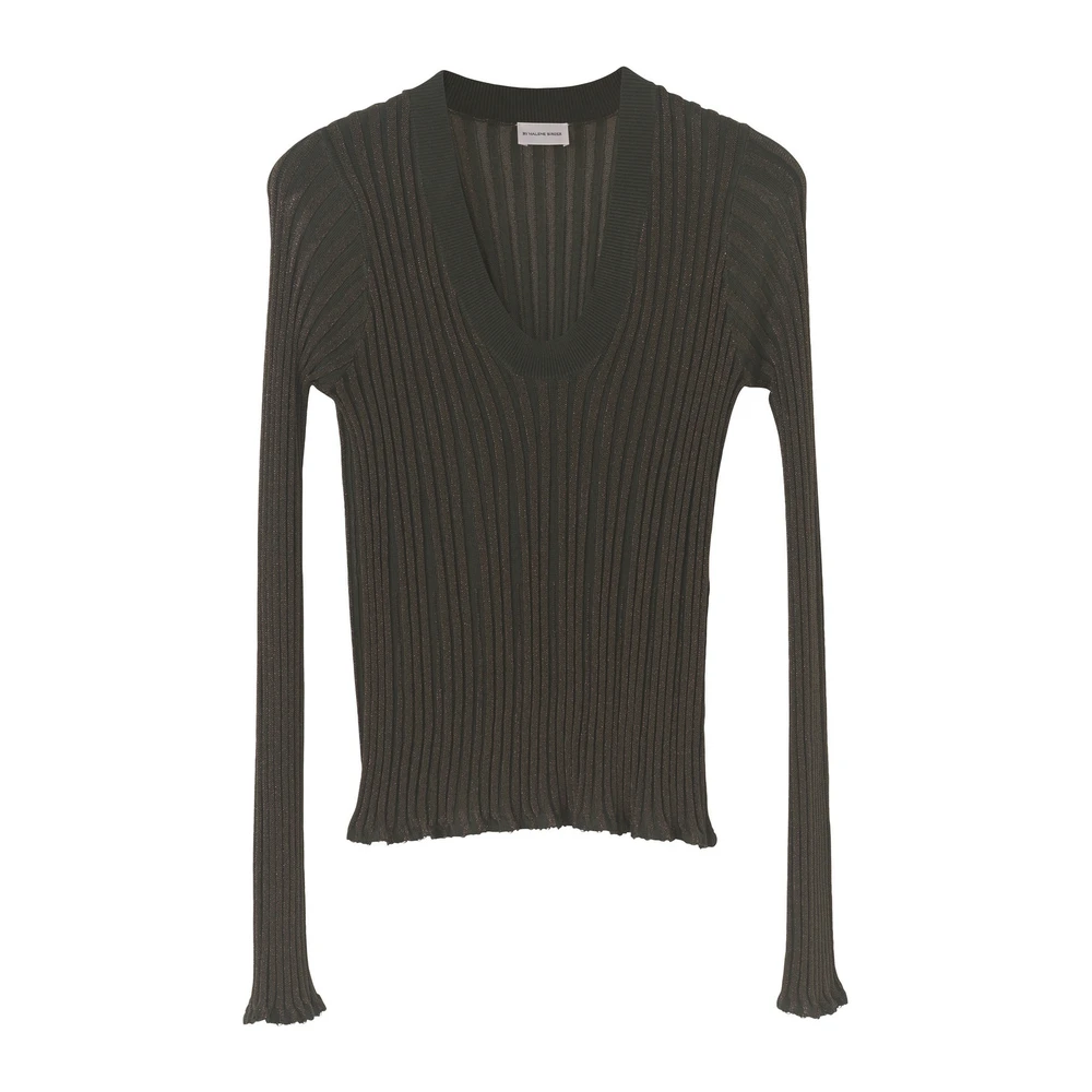 By Malene Birger V-neck Knitwear Green - Bilde 3