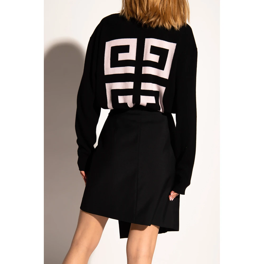 Givenchy Cashmere Sweater With Logo Black - Bilde 2