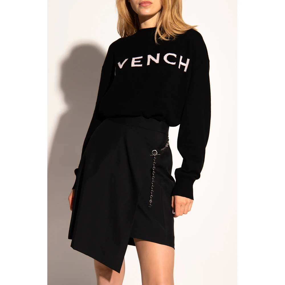 Givenchy Cashmere Sweater With Logo Black - Bilde 3