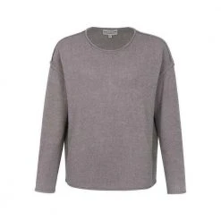 Close To My Heart Lennon Linen Sweater Gray