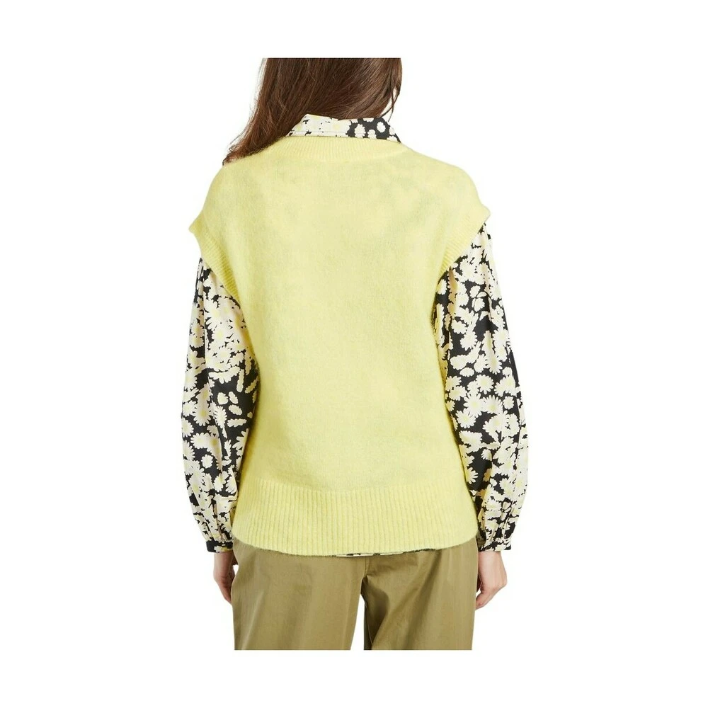 Second Female Brooky Sleeveless Sweater Yellow - Bilde 3