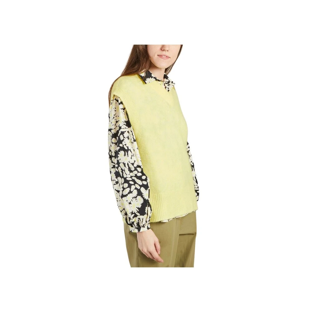 Second Female Brooky Sleeveless Sweater Yellow - Bilde 4