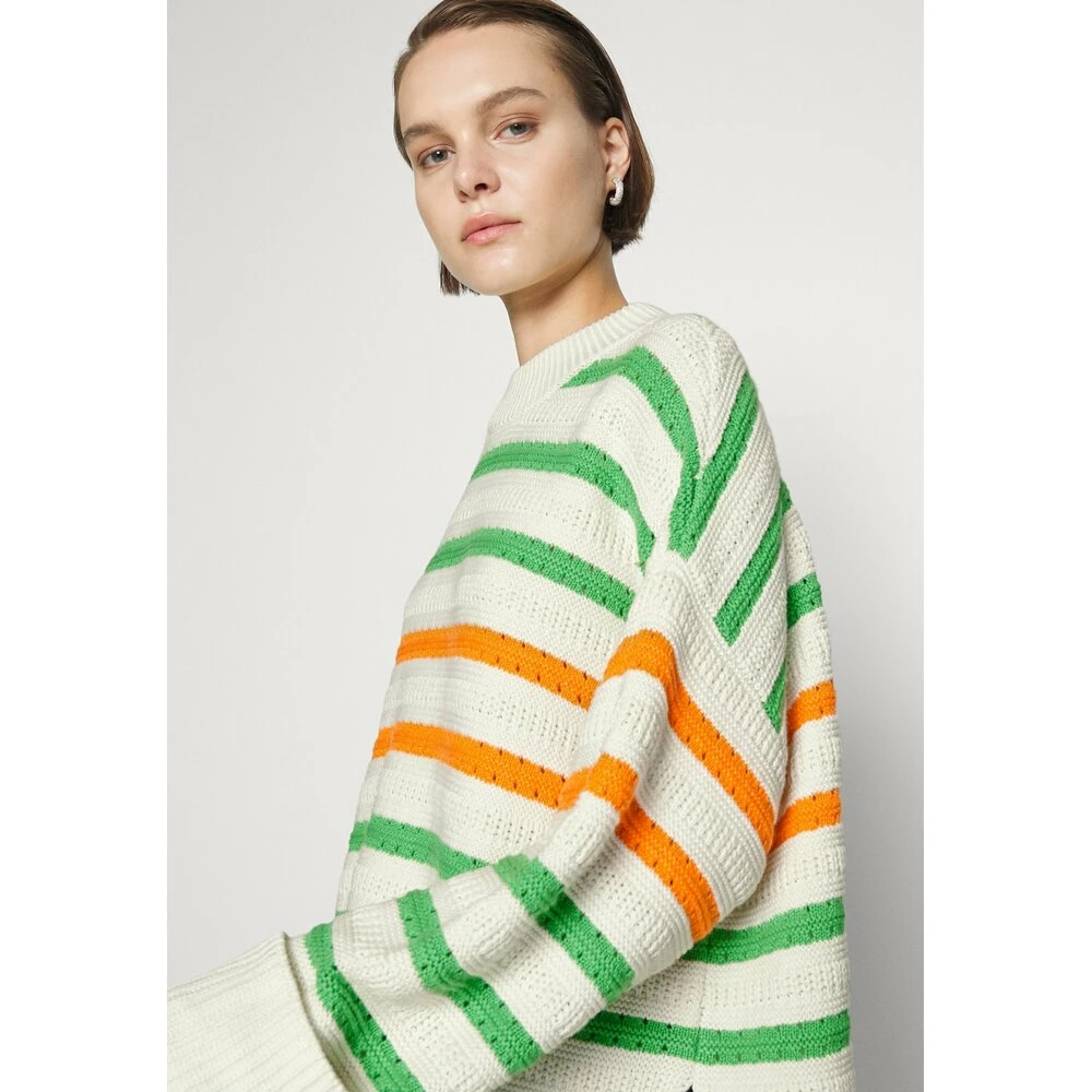 Samsøe Samsøe HVIT STRIPETE SAMSØE&SAMSØE RALI CREW NECK White - Bilde 4