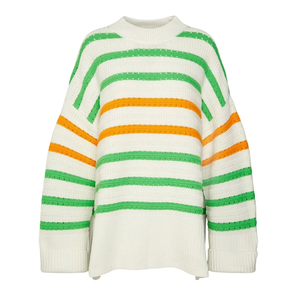 Samsøe Samsøe HVIT STRIPETE SAMSØE&SAMSØE RALI CREW NECK White - Bilde 5