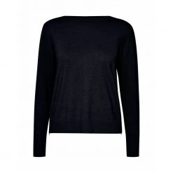 PULZ Jeans Sara Boatneck Pullover Genser Black