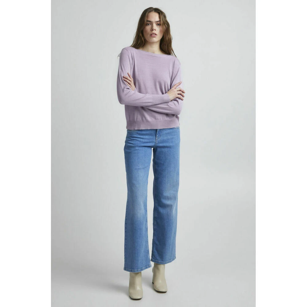 PULZ Jeans Sara Boatneck Pullover Purple - Bilde 2