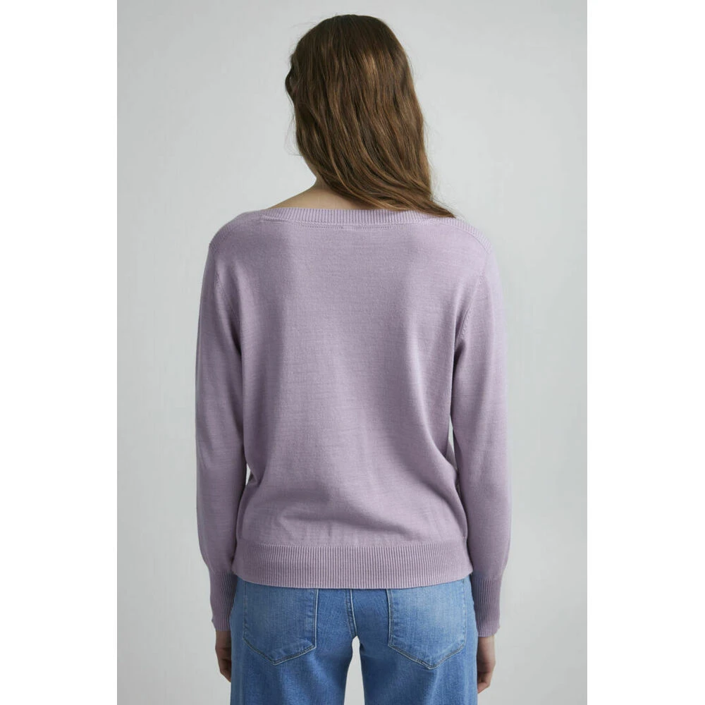 PULZ Jeans Sara Boatneck Pullover Purple - Bilde 3