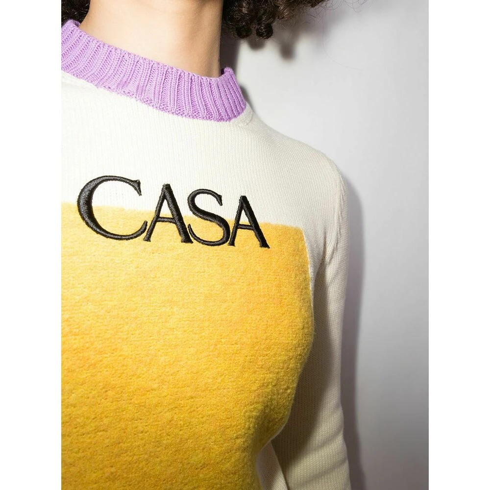 Casablanca WOMEN Colour Block Sweater Beige - Bilde 3