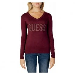Guess V-neck Knitwear Red