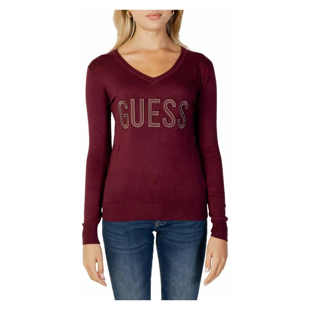 Guess V-neck Knitwear Red