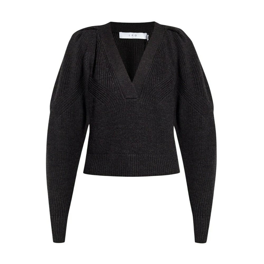 IRO Dina Sweater With Puff Sleeves Black