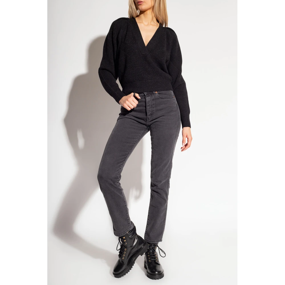 IRO Dina Sweater With Puff Sleeves Black - Bilde 3