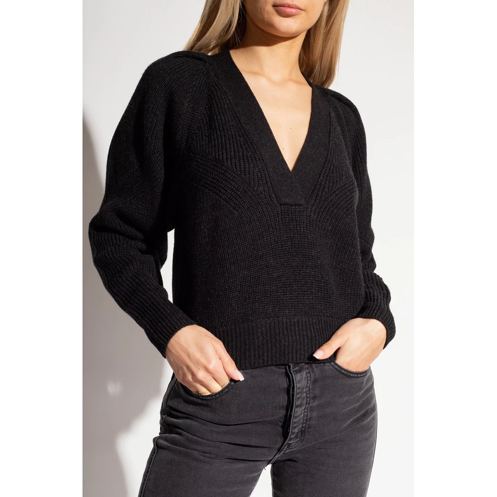 IRO Dina Sweater With Puff Sleeves Black - Bilde 5