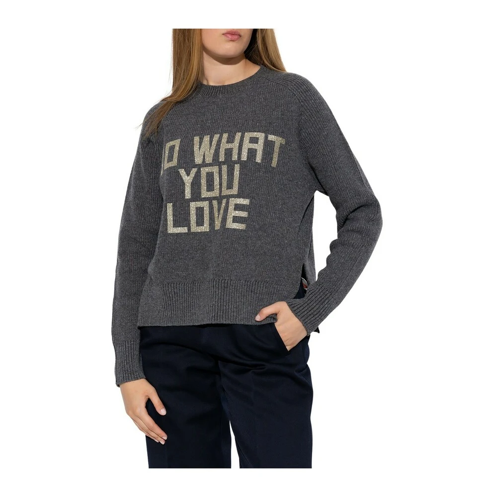 Golden Goose Sweater With Logo Gray - Bilde 3