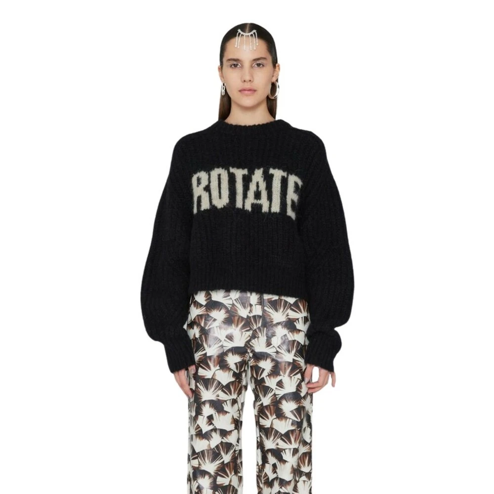 ROTATE Birger Christensen Round-neck Knitwear Black - Bilde 4