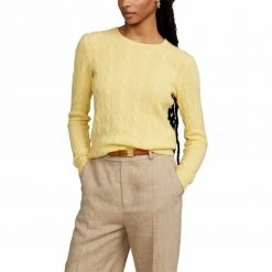 Polo Ralph Lauren Rpl Class Cable Overdeler Knitwear Yellow