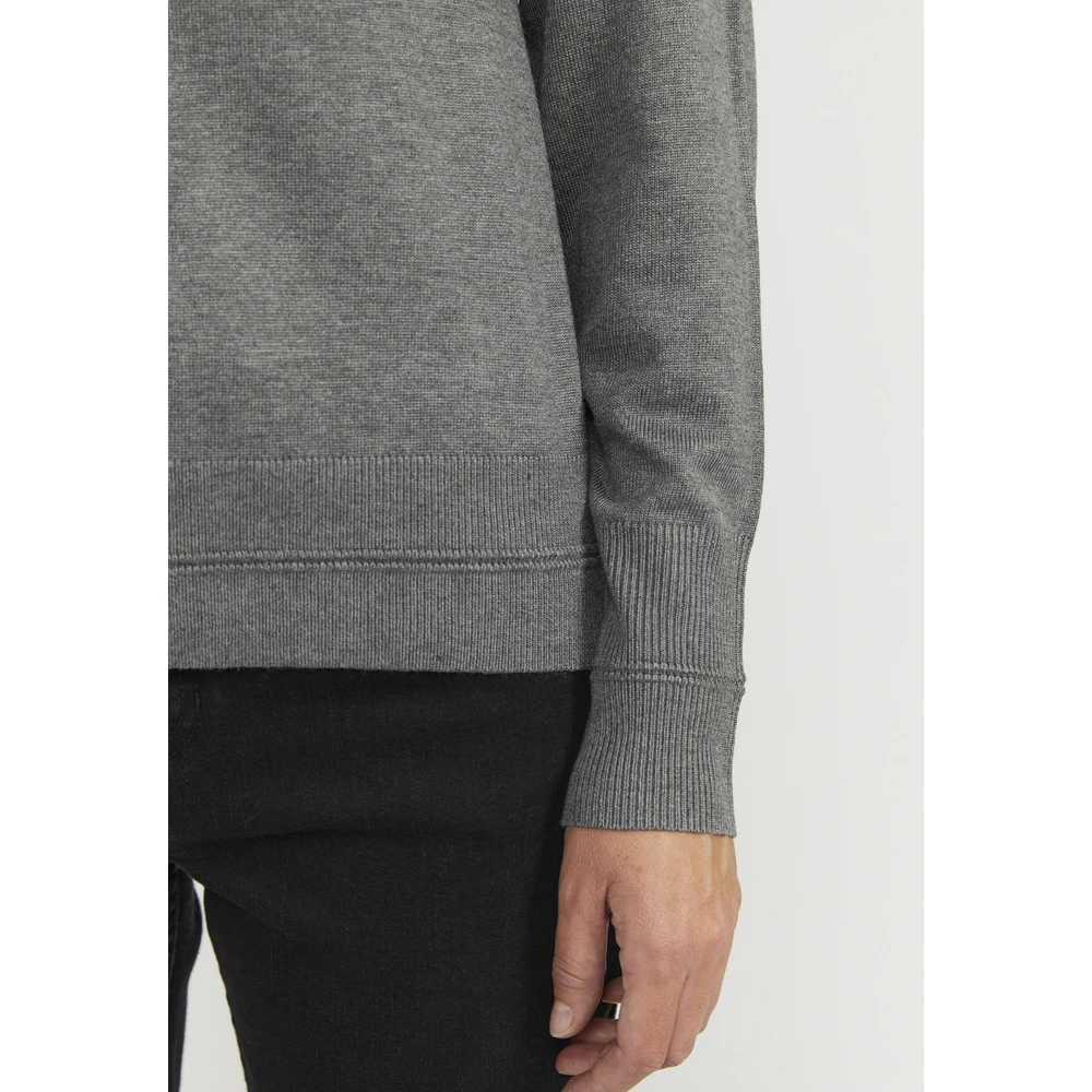 Gråmelert Signature Genser Fra Jensen Med Rund Hals, Grå Melert Genser Gray - Bilde 3