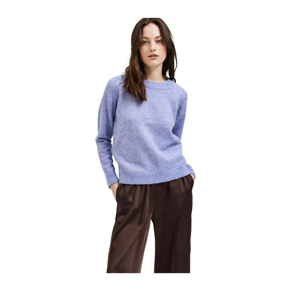 Selected Femme Sia Knit O-Neck Gensere Purple - Bilde 3