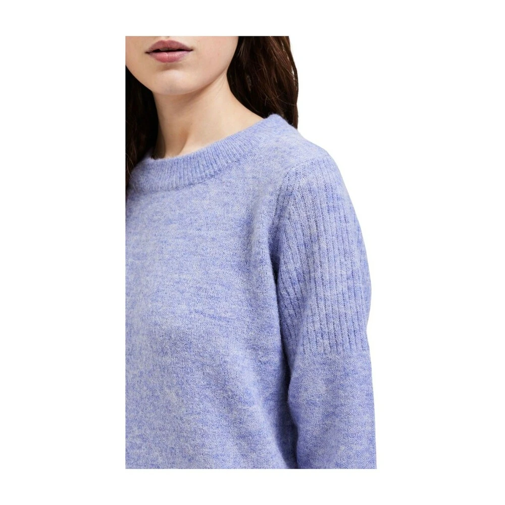 Selected Femme Sia Knit O-Neck Gensere Purple - Bilde 4