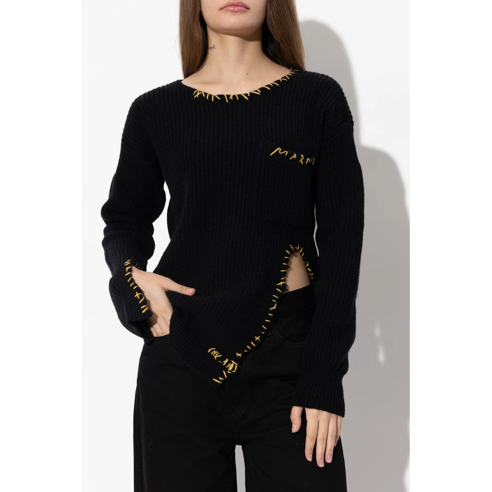 Marni Wool Sweater Black - Bilde 3