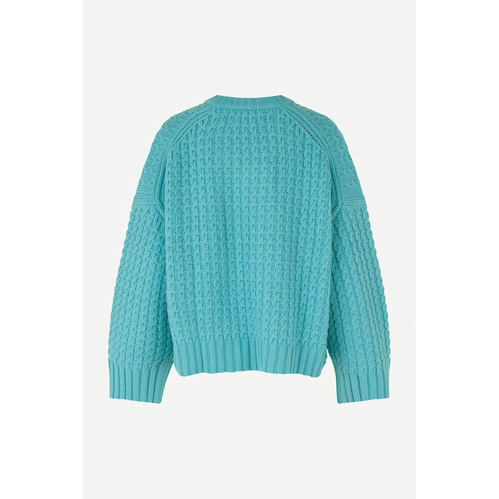 Samsøe Samsøe Blå Samsøe & Samsøe Aline V Neck Genser Blue - Bilde 2