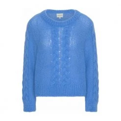 American Dreams Louisa Cable Knit Pullover Blue