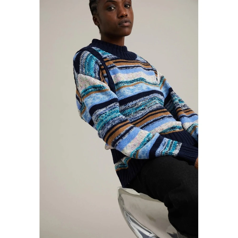 Munthe Round-neck Knitwear Blue