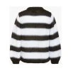 Arnie Says Mørkebrun Arniesays: Melrose Stripe Genser White