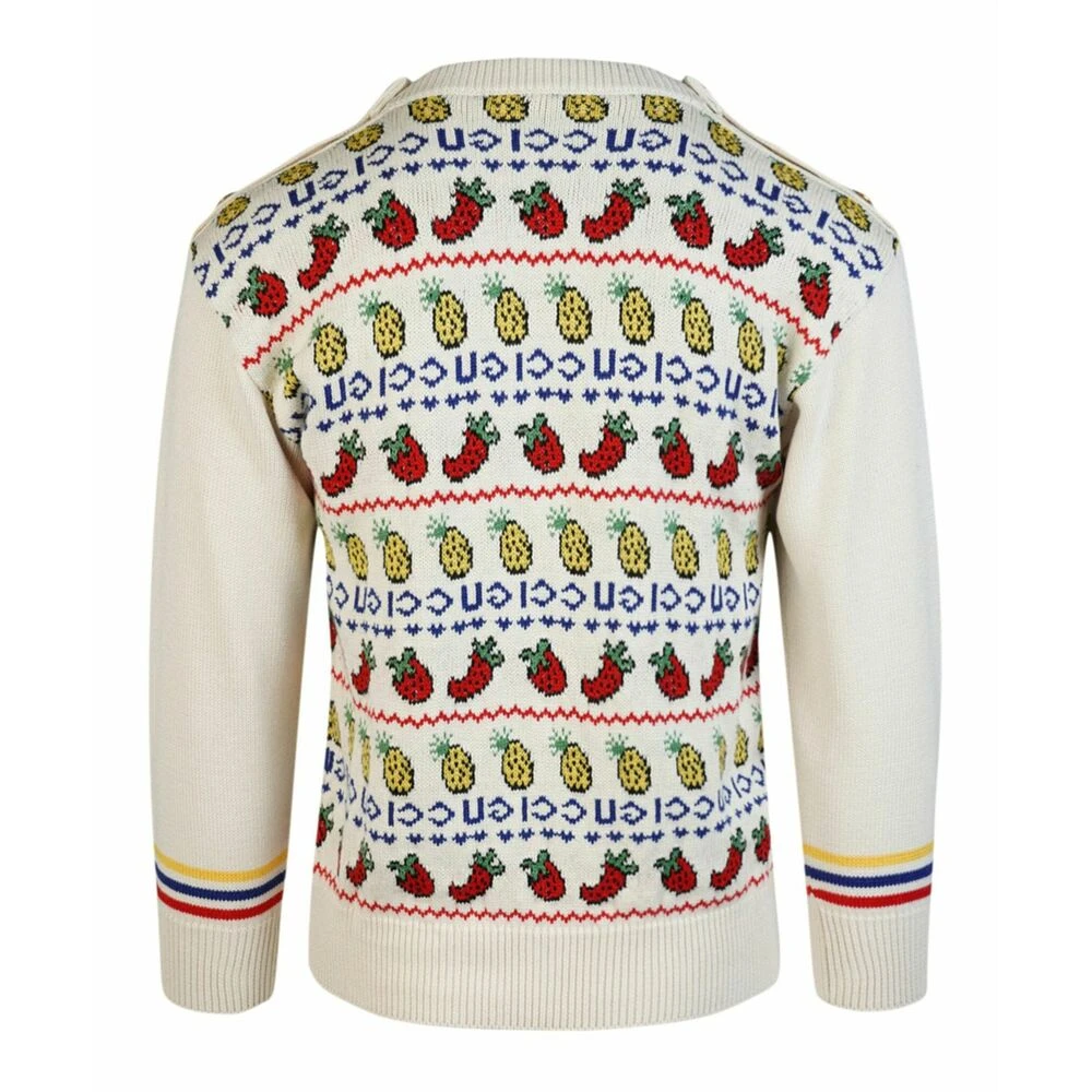 Gucci Fruit Intarsia Sweater White