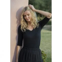 Arnie Says Sort Arniesays: Eileen Rib T-Shirt Black