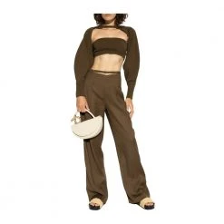 Cult Gaia ‘Sally’ Cropped Top Green