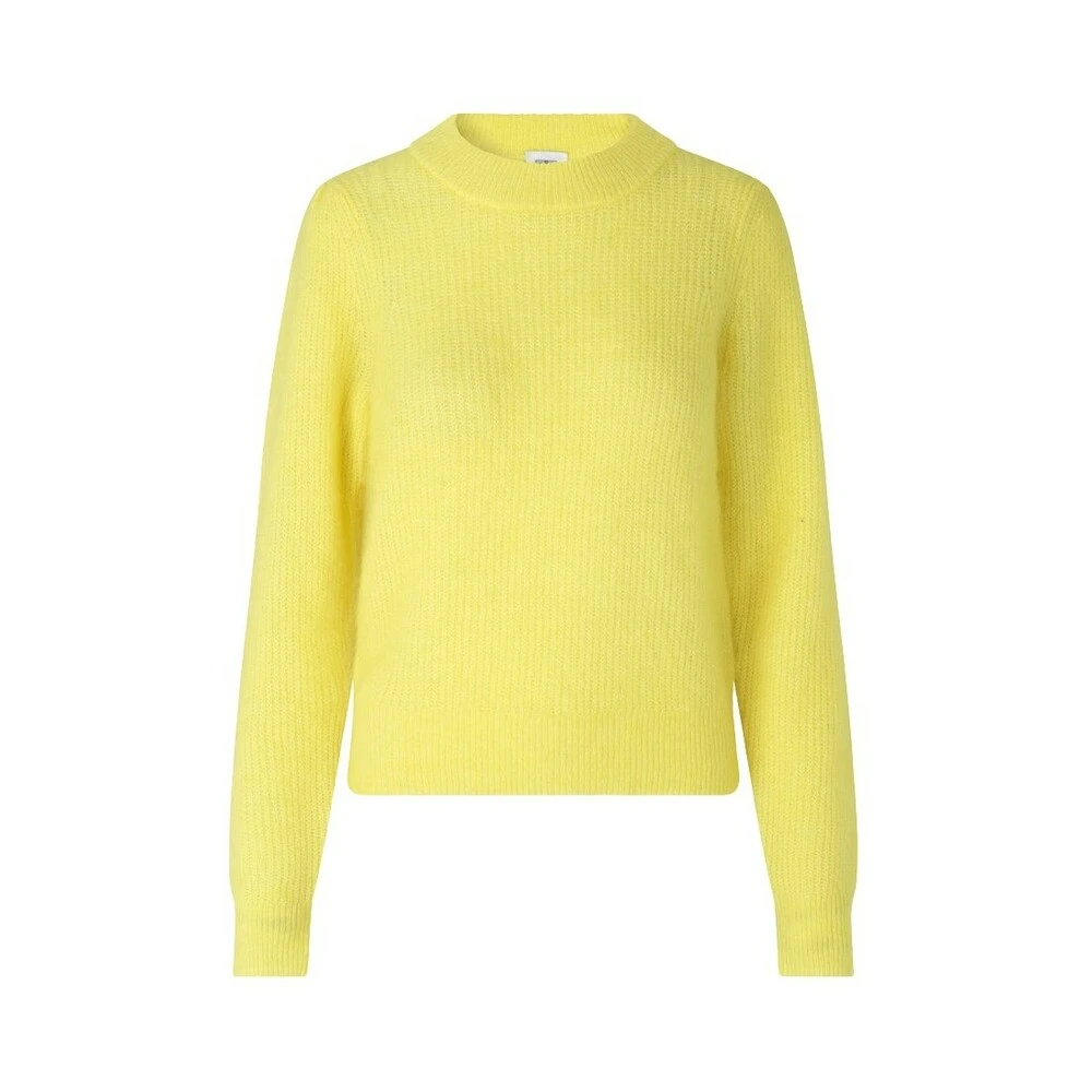 Gul Second Female Second Female Brooky Knit Puff O-Neck Overdeler Yellow
