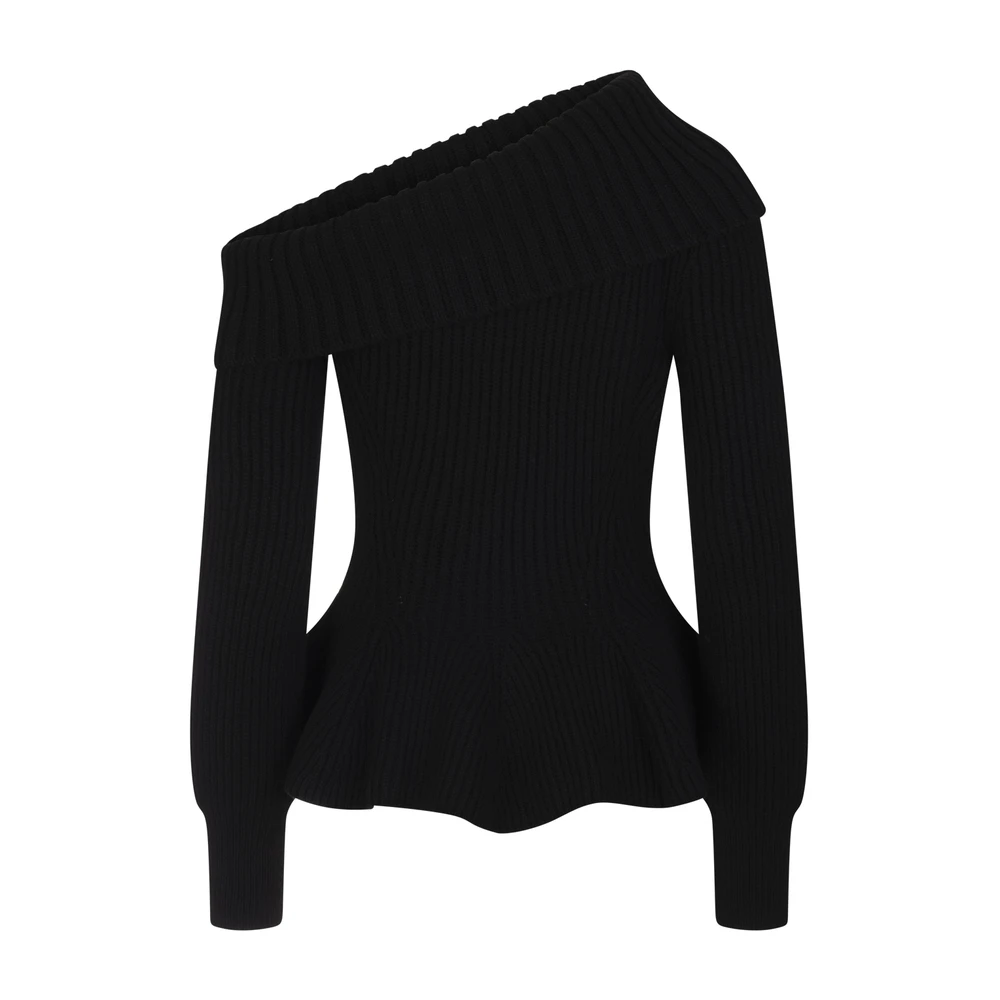Alexander McQueen Round-neck Knitwear Black - Bilde 3