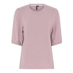 Pudderrosa Soulmate Revelstoke Strikk Genser Med Kortere Erm - Gammelrosa Genser Pink