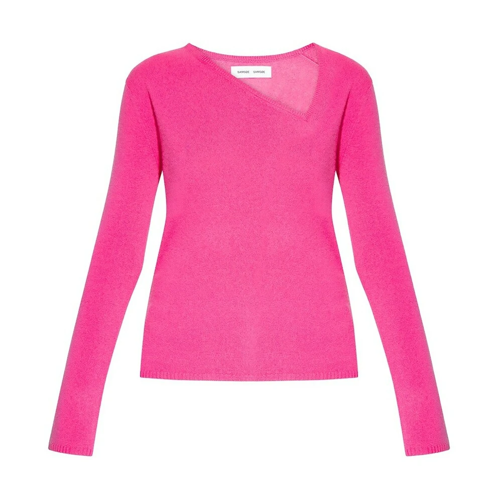 Samsøe Samsøe Blenda Cashmere Sweater Pink - Bilde 5