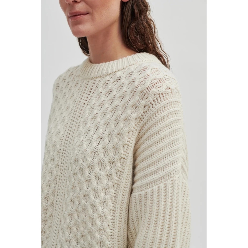 Second Female Round-neck Knitwear White - Bilde 2
