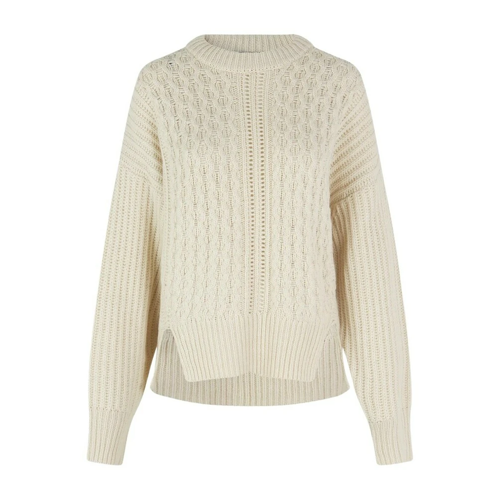 Second Female Round-neck Knitwear White - Bilde 4