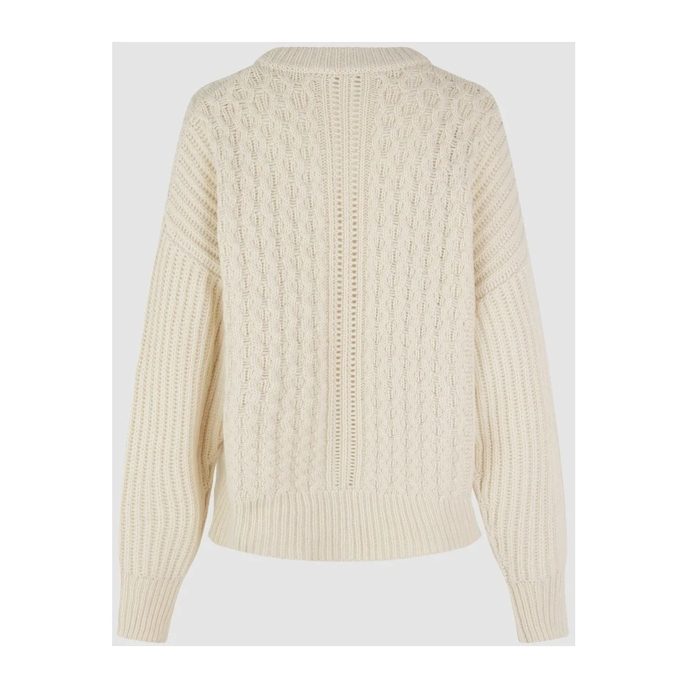 Second Female Round-neck Knitwear White - Bilde 5