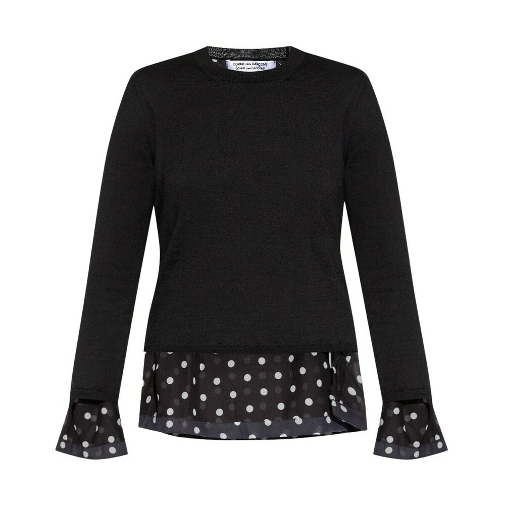 Comme Des Garçons Wool Sweater Black - Bilde 4