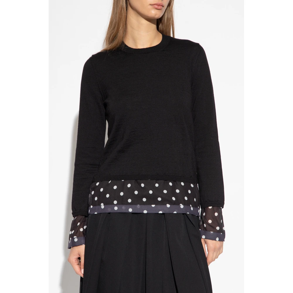 Comme Des Garçons Wool Sweater Black - Bilde 5