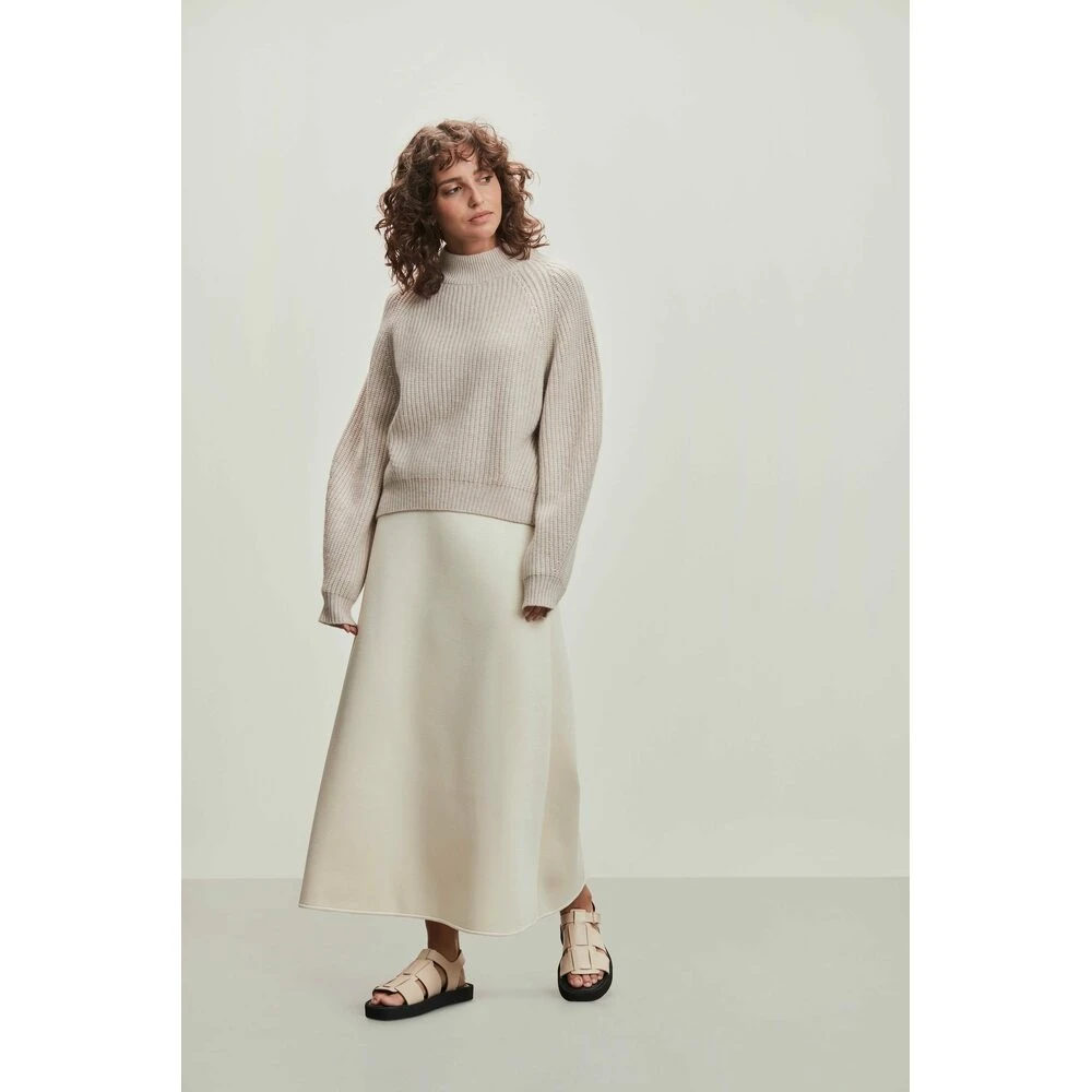 Beige Davida Chunky Structured Rib Sweater Genser Beige - Bilde 2