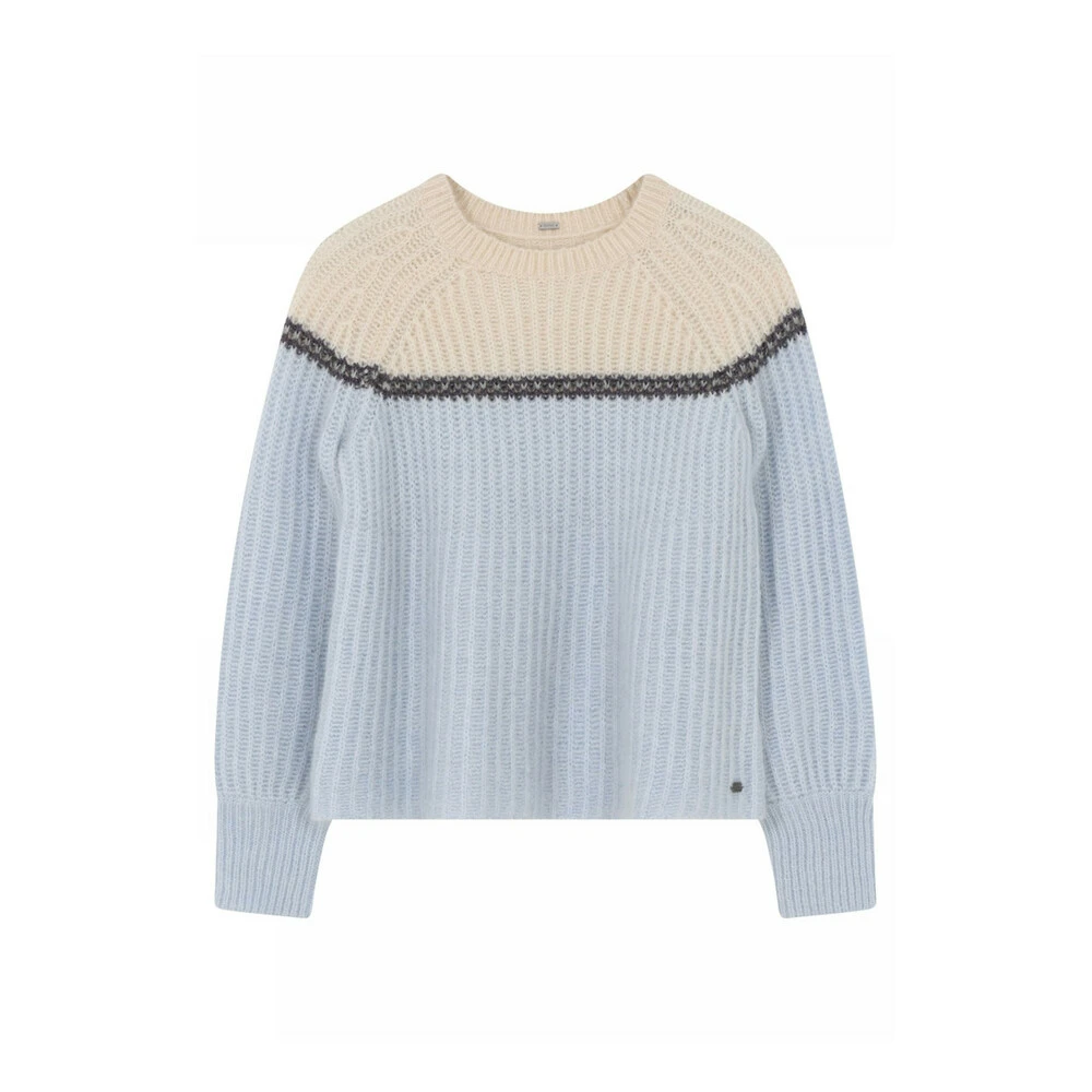 Gustav Round Neck Knitwear Blue