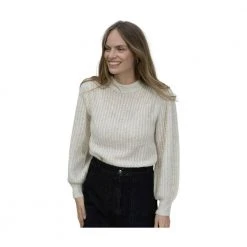 ARNIE SAYS - Mel Sweater Lt Grey Melange Beige