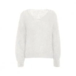 American Dreams Milana Ls Mohair Knit - White White
