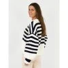 Neo Noir Dakota Stripe Knit Blouse White