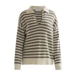 Arnie Says Carys Stripe Sweater Brown