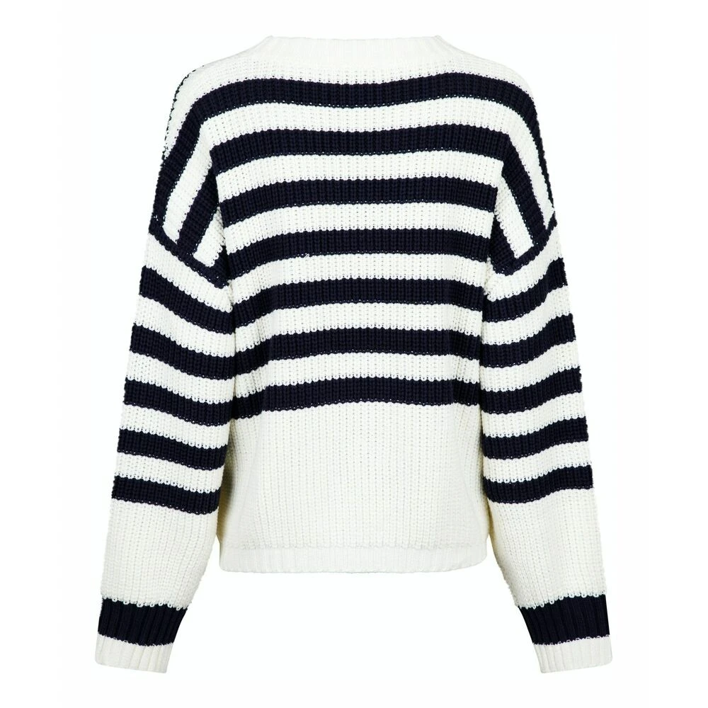 Neo Noir Dakota Stripe Knit Blouse White - Bilde 2