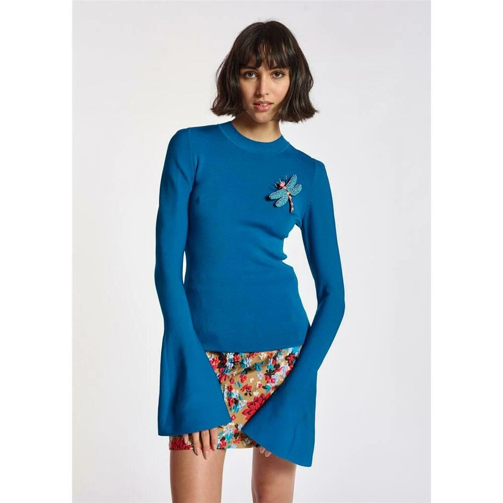 Essentiel Antwerp Round-neck Knitwear Blue - Bilde 2