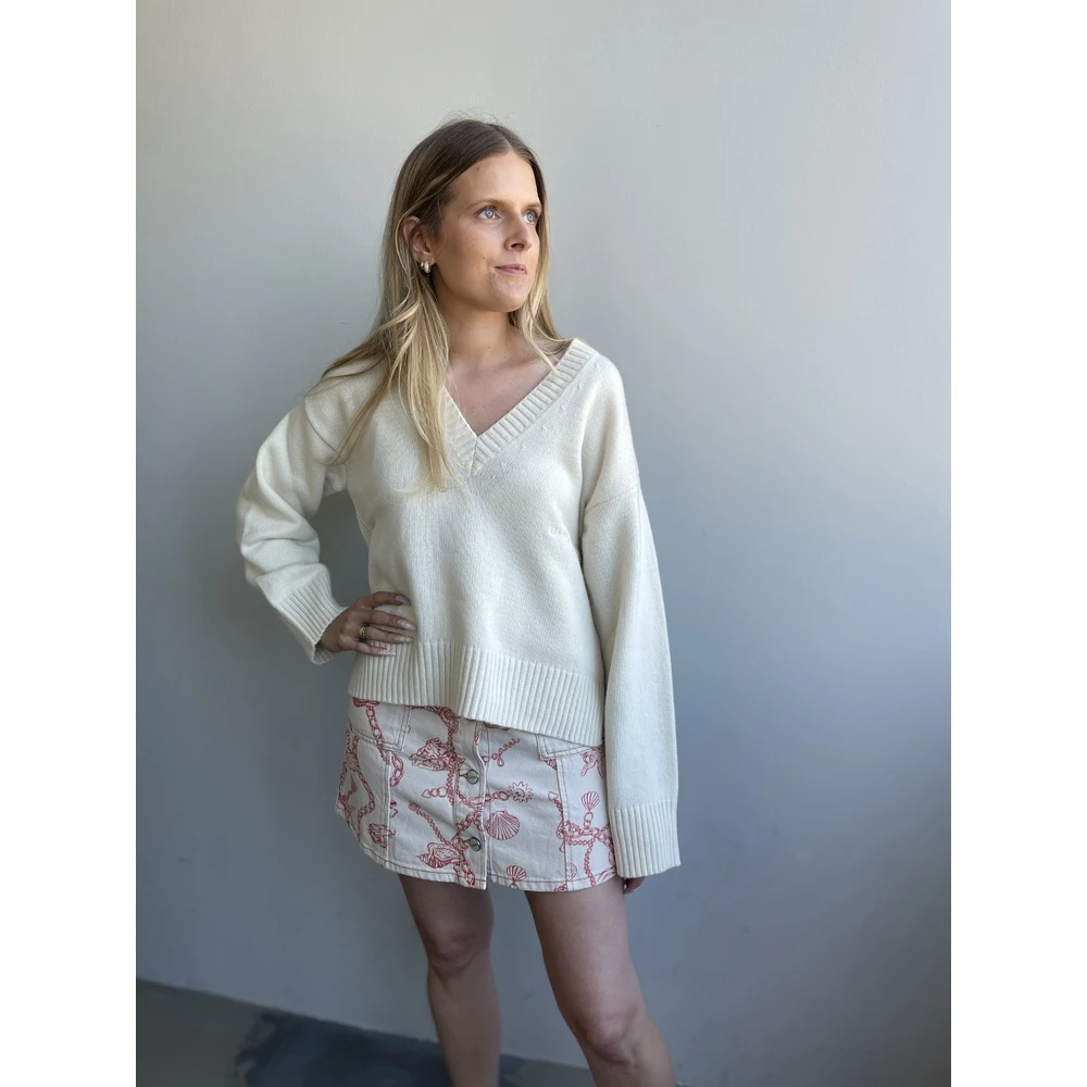 Ganni Graphic Sweater Yellow - Bilde 2