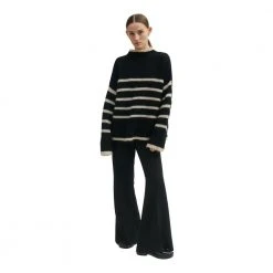 Second Female Ovalis Knit T-Neck Genser Black